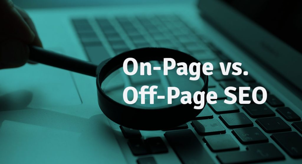 on page vs off-page seo shown in visuals
